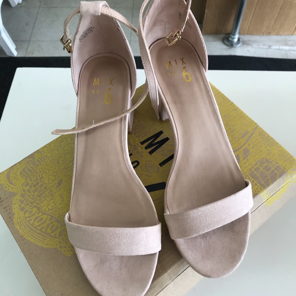 Mix no6 pink heeled sandals
